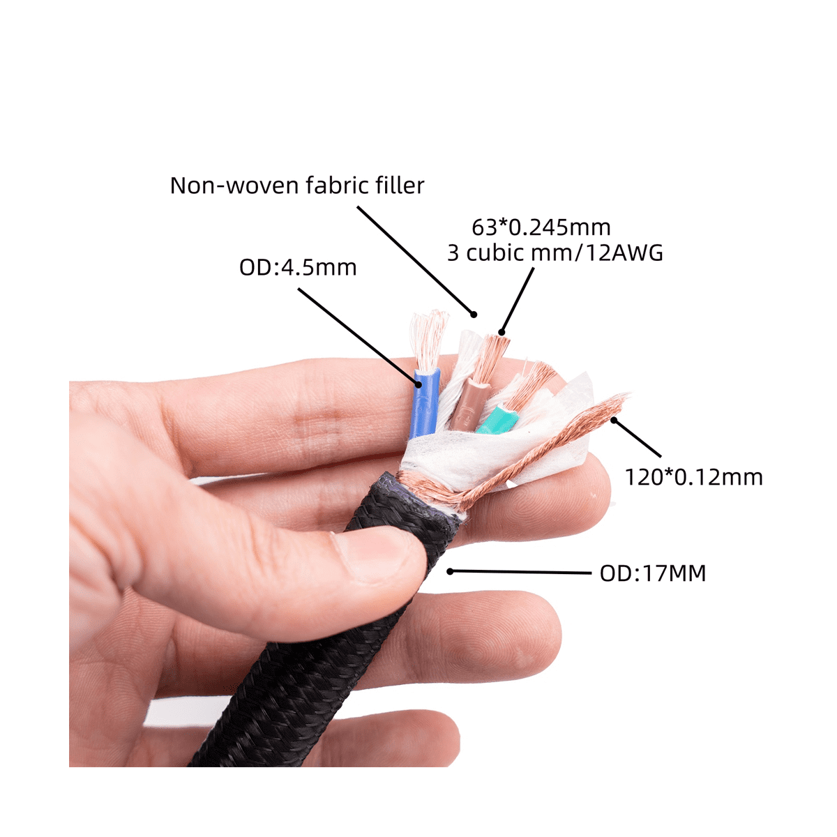 12AWG Hi-End HiFi Audio Universal AC Power Cable Power Cord for Digital Player Power Amplifier US Plug 1 Meter/3.28Ft,1 x Audio Power Cable,Black