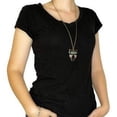 thumbnail image 2 of Fashion Classic Style Big Eyes Crystal Owl Design Sweater Chain Pendant Necklace, 2 of 7