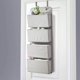 thumbnail image 4 of Organizador colgante con 4 bolsillos, estante colgante plegable con 2 ganchos para toallas, pañales, juguetes en el armario de la habitación de los niños, encima de la puerta o en la pared Vhermosa C-2035185-1, 4 of 6