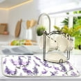 thumbnail image 5 of Lavender Flower Dish Drying Mats Kitchen Mat Microfiber Counter Absorbent Dish Pad Drainer Rack 16"x18", 5 of 7