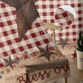 thumbnail image 5 of Country Star Farm Semi Sheer Curtains 84 Inch Length 2 Panels Set, Farmhouse Plaid Texas Vintage Fruit Sheer Kitchen Curtain Privacy Voile Window Curtain for Living Room Bedroom Rod Pocket Drapes, 5 of 7