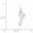 thumbnail image 2 of 925 Sterling Silver Dainty Letter T Initiale Nom Monogramme Collier Pendentif Pendentif, 2 of 6