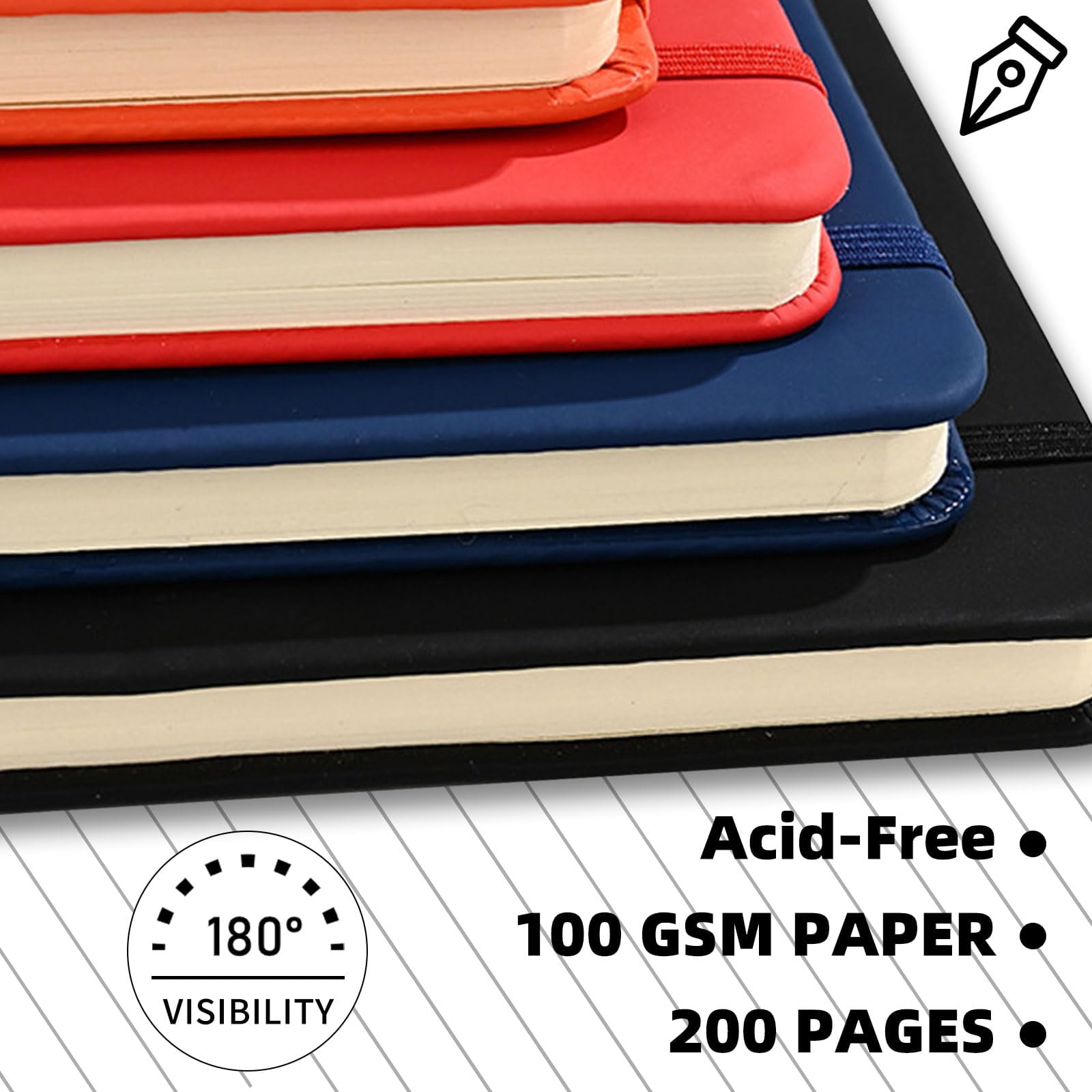 10 Packs A5 Hardcover Journal Notebooks 8.5 X5.8 In  Lined Journals Bulk For Writing 200 Pages/100sheets 10 Colors Classic Ruled Notebook Work/travel/college/note Taking (10packs 10 Colors)