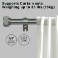 thumbnail image 6 of Ridicili 5/8 Inch Adjustable Single Drapery Curtain Rod Set with Rhombus Cylinder Finials, 48"-84", Gun Metal, 6 of 6