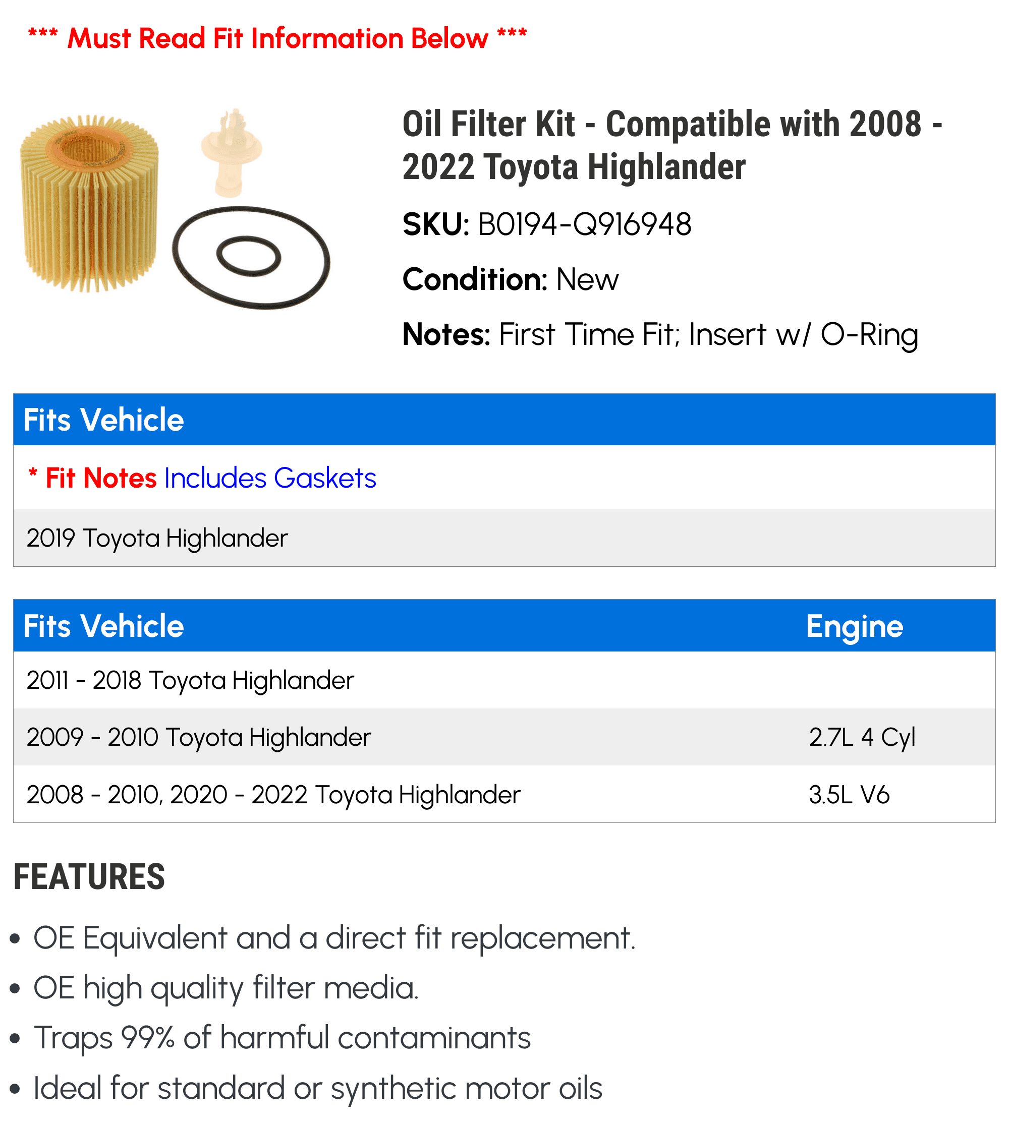 2019 Toyota Highlander Oil Filter Top 10+ Videos & 70+ Images