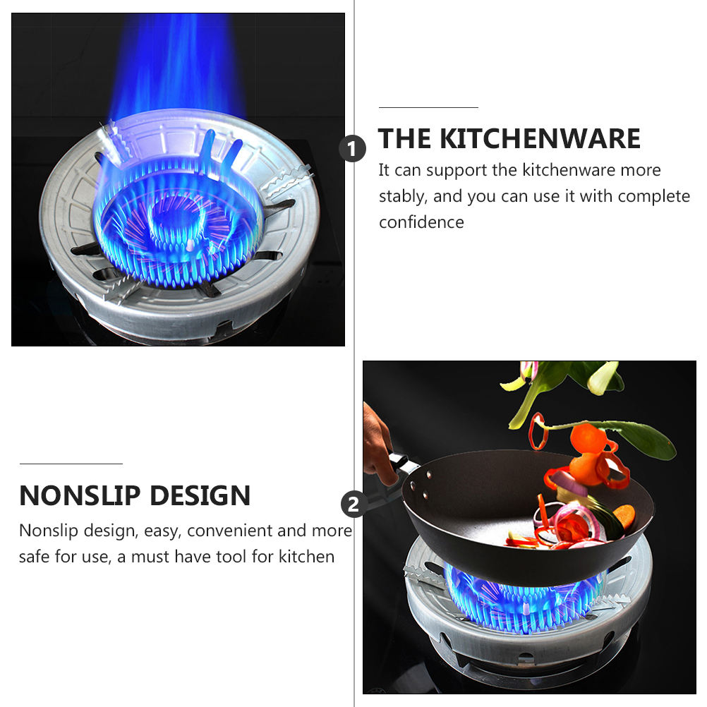 Soimiss 2Pcs Wok Gas Stove Rack Cast Iron Windproof Kitchen Use Nonslip Home Users