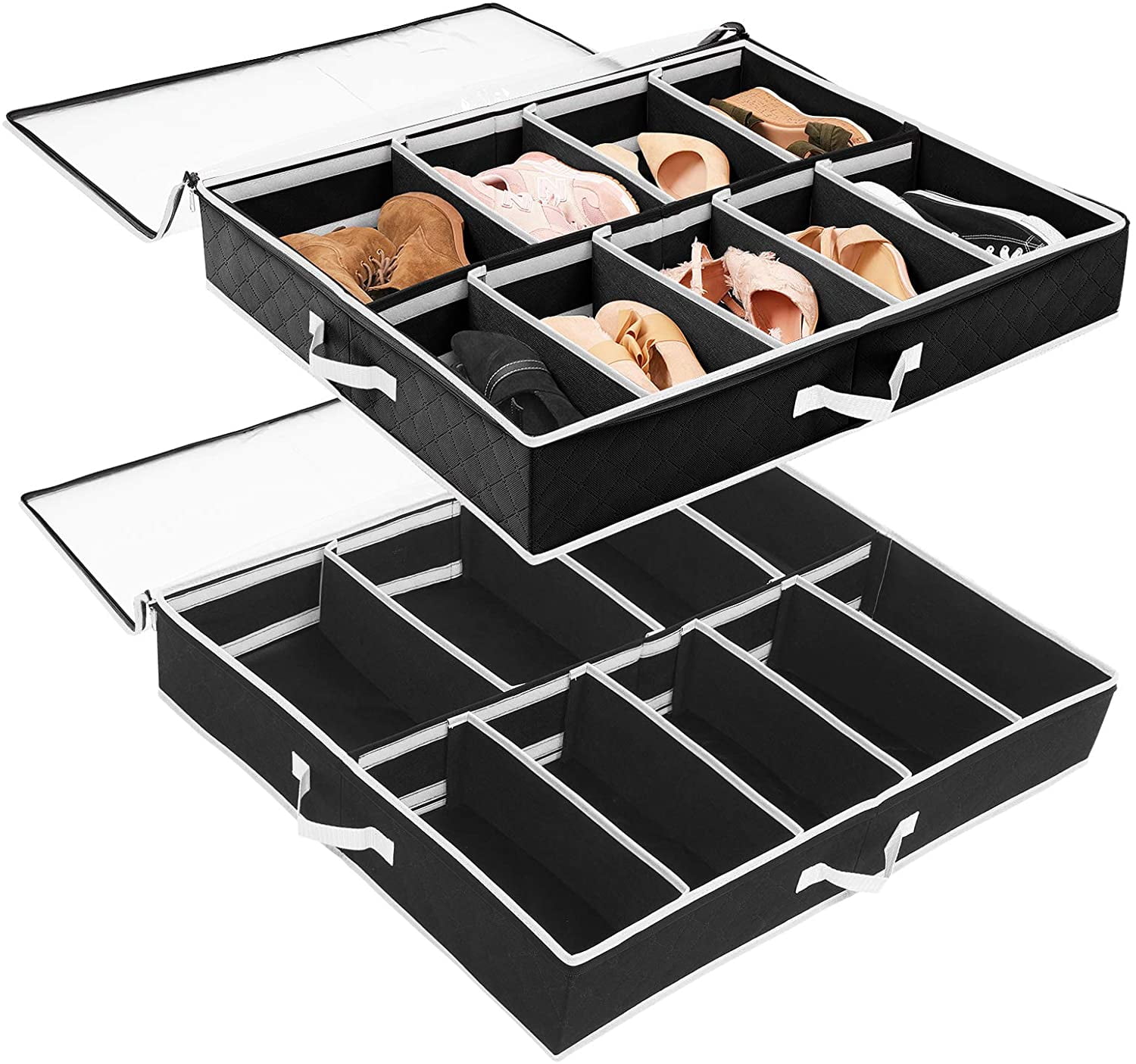 Under Bed Shoe Organizer Under Bed Shoe Storage 2 Set with Durable