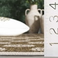 thumbnail image 4 of SAFAVIEH Courtyard Dimitri Damask Indoor/Outdoor Area Rug, Brown/Beige, 5'1" x 7'6", 4 of 11