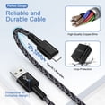 thumbnail image 3 of Compatible for iPhone Charger, 3Pack 10FT Light-ning Charging Cable with 18W Fast Charging Block USB Charging Brick Phone Charger, HOOTEK Wall Charger Block Adapter Compatible for iPhone14/13/12/11, 3 of 9