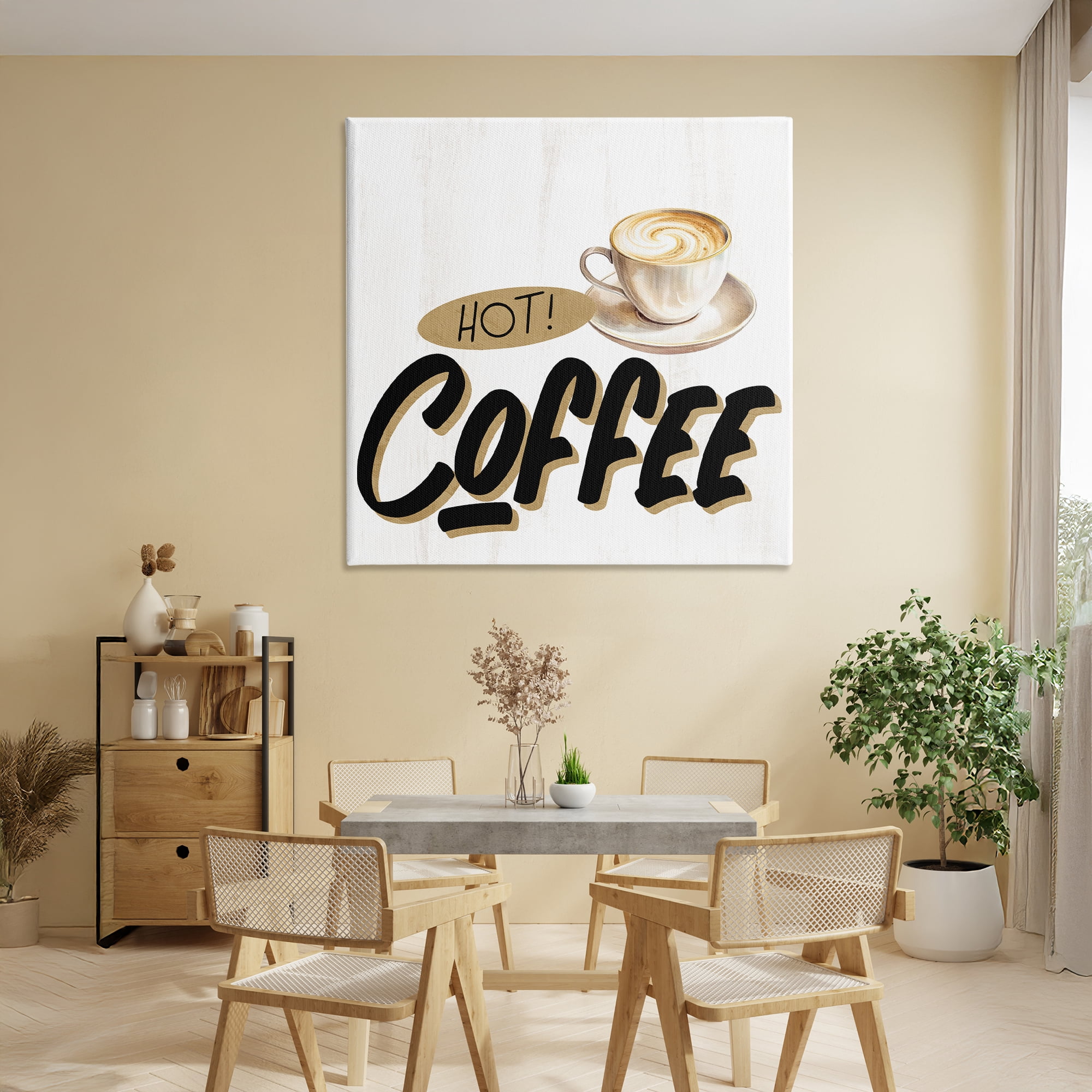 Stupell Industries Retro Fresh Hot Coffee Canvas Wall Art, design by Kim Allen