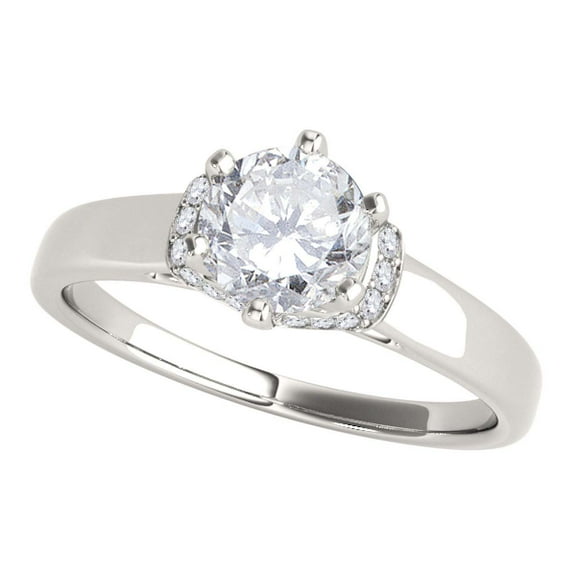 Aonejewelry 0.70 Ct. Twt Diamond Vintage Inspired Engagement Ring Crafted In 14k Solid White Gold