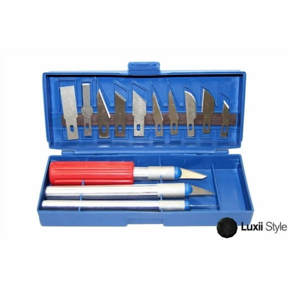 17 Pc Exacto Knife Set Hobby Knife Model Crafts Woodworking Carving Scrapbook