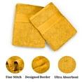 thumbnail image 5 of Trident Soft and Plush 2 Piece Solid Print Cotton Bath Towel Set, Mustard Yellow, 5 of 7