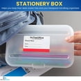 thumbnail image 4 of 1InTheOffice Plastic Pencil Cases, Clear, 6 Pack, 4 of 8
