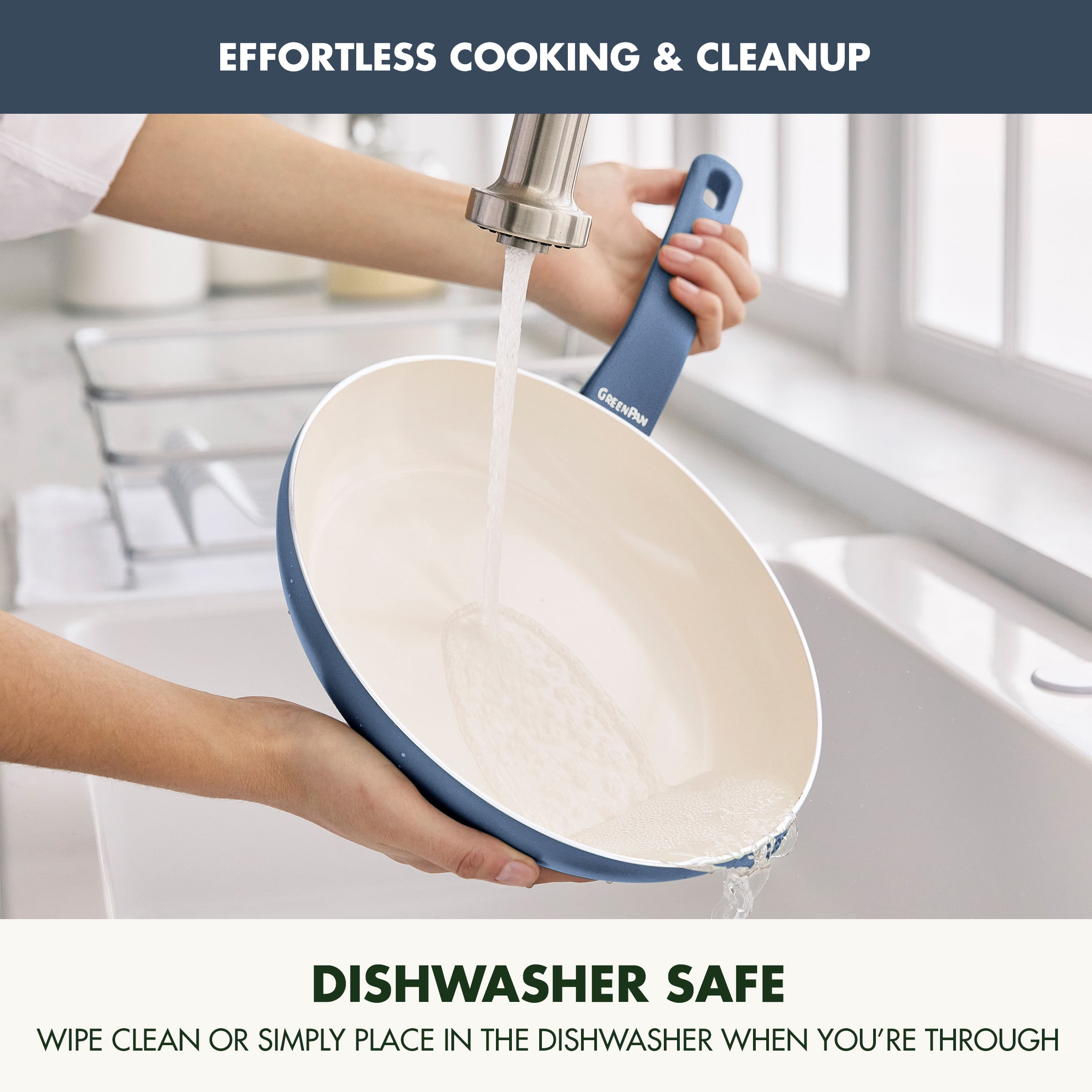GreenPan Essence 17-Piece Ceramic Nonstick Cookware – Toxin-Free, Dishwasher & Oven Safe, Blue