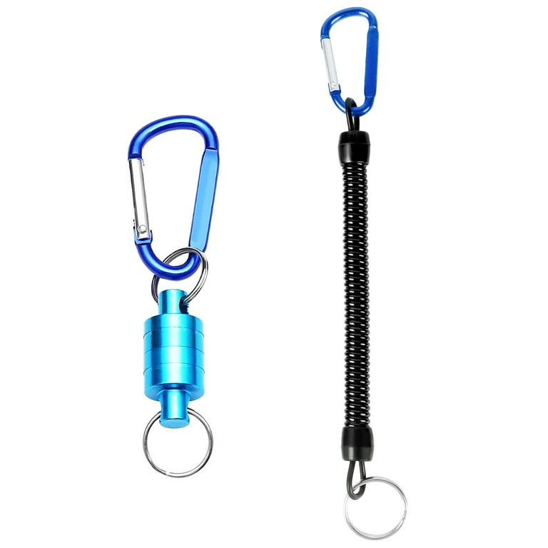 Carevas 3pcs Fly Fishing Magnetic Net Release Holder Fishing Lanyard Magnetic Keeper Magnet Clip Landing Net Connector, Size: 3 Pcs, Red