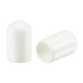 thumbnail image 1 of Uxcell 100pcs Round Rubber End Caps 10mm White Vinyl Cover Screw Thread Protectors, 1 of 5