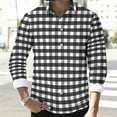 thumbnail image 6 of RongHuan Mens Casual Plaid Shirts Lightweight Long Sleeve Plaid Dress Shirt Regular Fit Wrinkle Free Office Work Tshirt, 6 of 8
