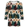thumbnail image 5 of DailyTrove Women's Christmas Long Sleeve Top, Autumn - Inspired Tree Print, Nature - Fit, Soft Material, Holiday Parties & Daily Wear, 5 of 6