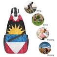 thumbnail image 2 of ZICANCN Crossbody Sling Bags for Women Men,Antigua and Barbuda Metallic Style Flag Casual Shoulder Backpacks for Hiking Daypacks, 2 of 9