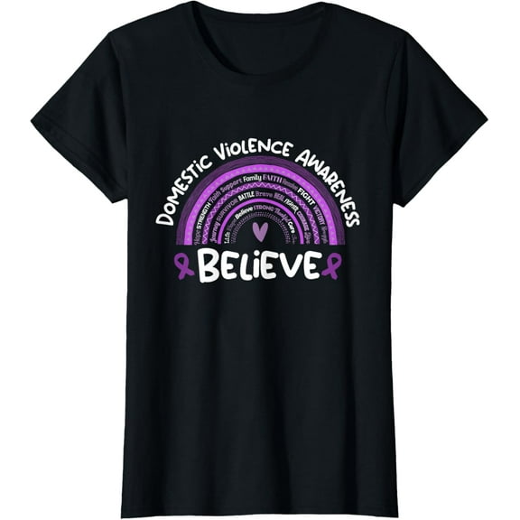 t-shirt Believe | Domestic Violence Awareness Month T-Shirt.