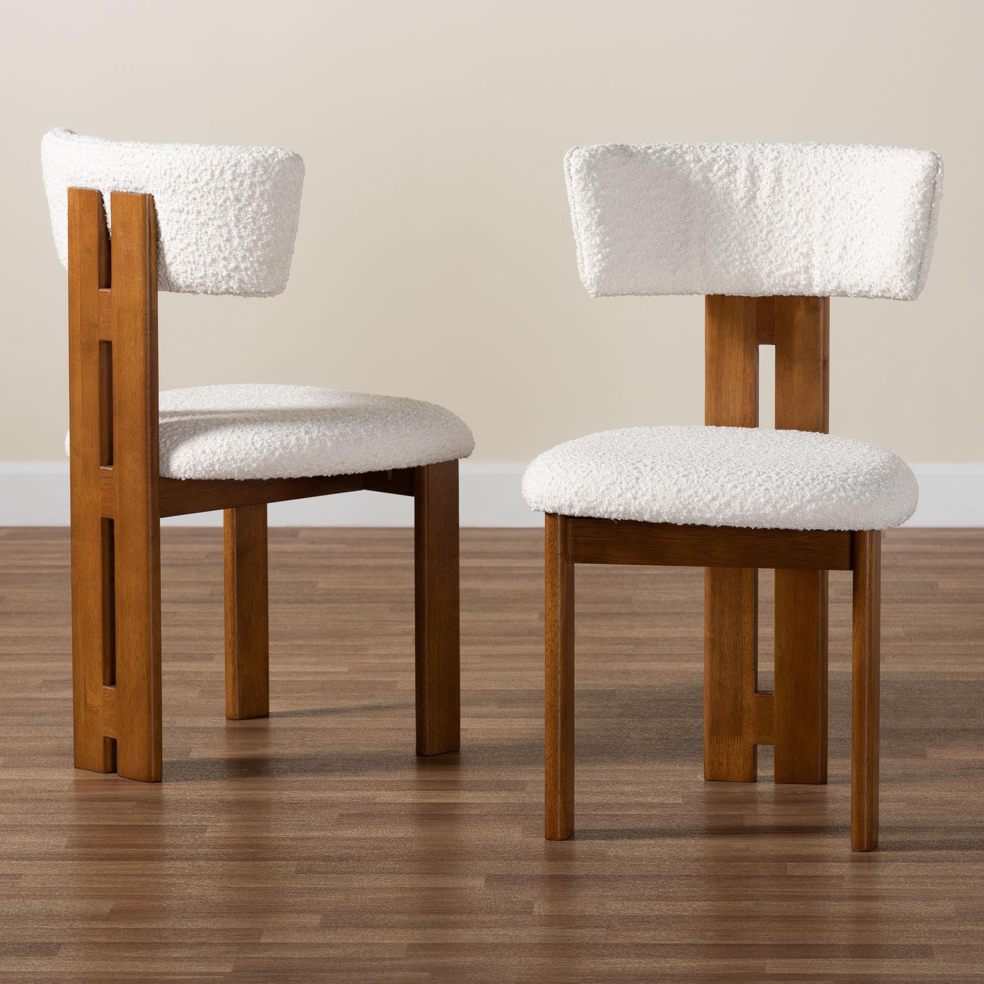 Baxton Studio Kyren Modern Dining Chair, 2-Piece, Cream