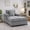 Grey(Adjustable backrest), variant on CAPCAEK Chaise Lounge Chair Indoor with Ottoman, Chenille Comfy Reading Chair with Adjustable Back, Grey