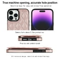 thumbnail image 6 of ELEHOLD for iPhone 16 Pro Wallet Case, RFID Blocking Card Holders Luxury Argyle Pattern Leather Case Kickstand Magnetic Button Slim Lightweight Shockproof Purse Case,Rosegold, 6 of 7