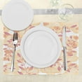 thumbnail image 3 of Ambesonne Beige Place Mats Set of 4, Floral Art Berry Pastel, Standard Size, Pink Peach, 3 of 6