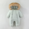 thumbnail image 2 of UAMVSH Baby Clothes Infant Boys Girls Zip Up Snowsuit Newborn Long Sleeve Hooded Jumpsuit Soft Cotton Warm Romper for Winter, 2 of 3