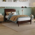 thumbnail image 1 of AFI Naples Twin Solid Wood Low Profile Platform Bed in Walnut, 1 of 13