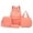 Orange, variant on 4-Piece Backpack,Junior High School and High School Large Capacity Backpack Fashionable Solid Color Bag,Teenagers Back to School Backpack