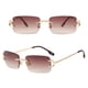 thumbnail image 1 of Gafas de sol SDINM sin montura rectangulares marrones UV400 para hombres y mujeres, 1 of 6