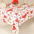 thumbnail image 2 of AnyDesign Valentine''s Day Rectangle Tablecloth Watercolor Red Pink Glitter Heart Fabric Table Cloth Washable Table Cover for Wedding Anniversary Home Holiday Picnic, 60 x 102 Inch, 2 of 6