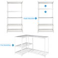 thumbnail image 5 of Pachira 36" x 72" 5 Shelf Steel Shelving for Home/Office Organizing, White, 5 of 8