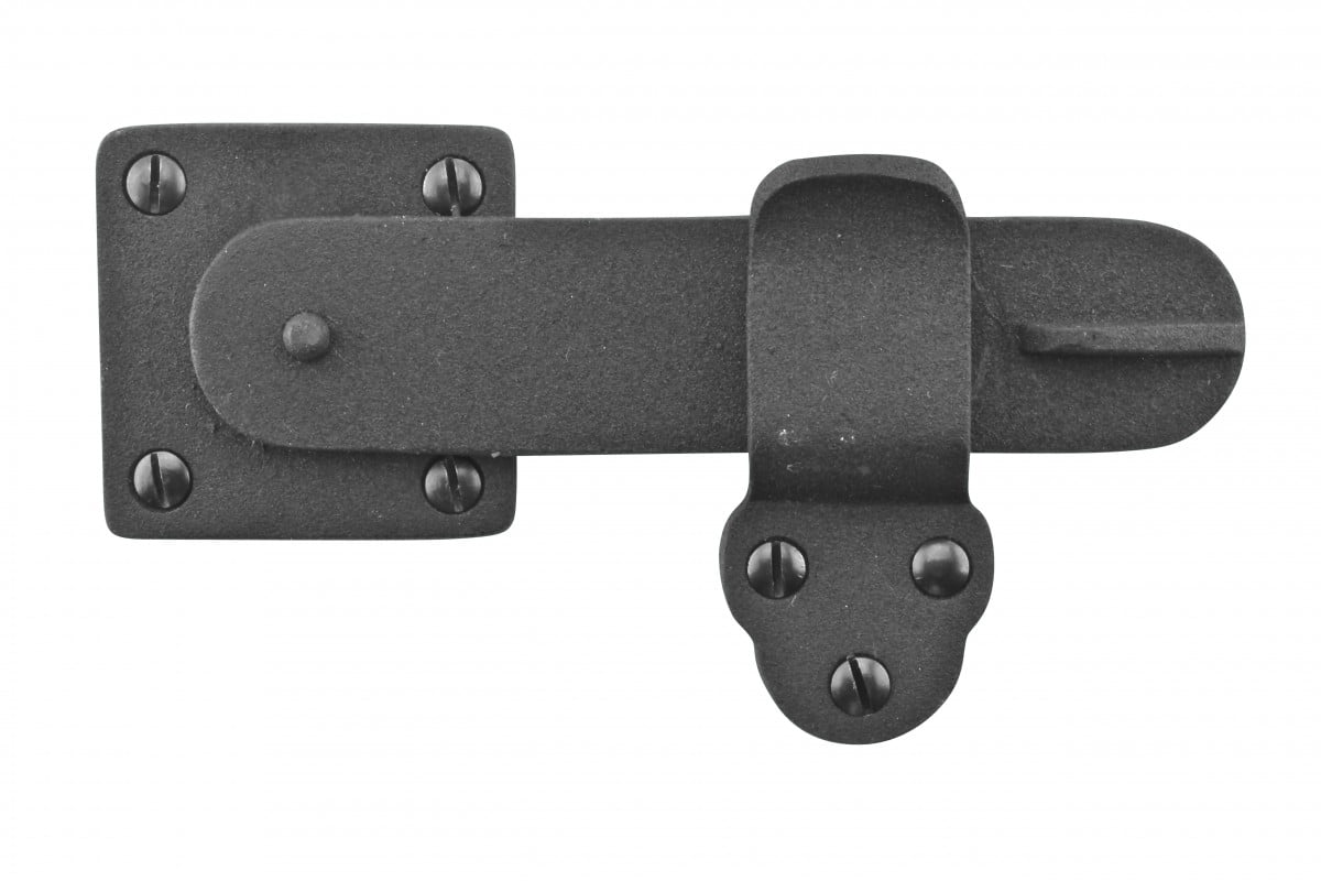 Black Gate Flip Latch Wrought Iron 5.75" L TwoSided Rust Resistant