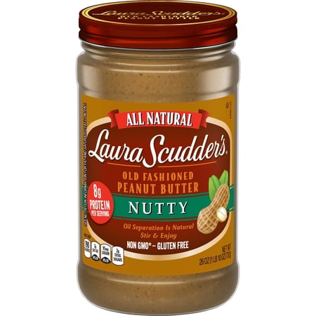 Laura Scudder s All Natural Nutty Peanut Butter  26 oz Jar