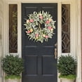 thumbnail image 4 of BKER Summer Berry Wreath Festival Rattan Door Hanging Leaf Rattan Decorative Pendant, 4 of 5