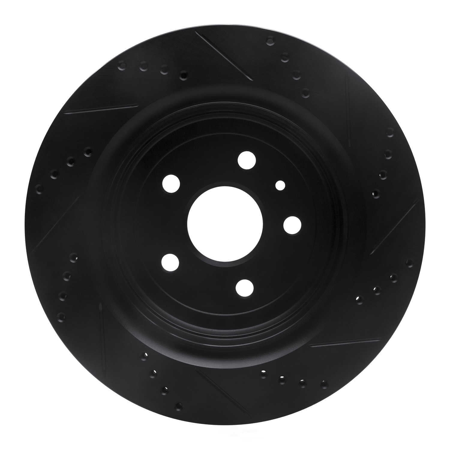 Dynamic Friction Company 633-47074L DFC Brake Rotor - Drilled And Slotted - Black