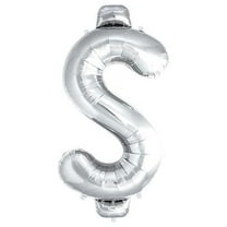 LOONBALLOON Casino Balloons, 34″ DOLLAR SIGN - SILVER