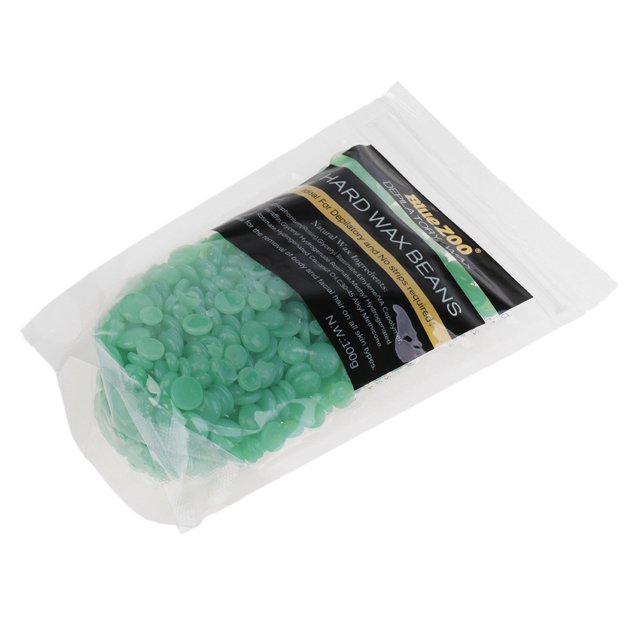 de granos de cera de película caliente de 100g, depilatoria indolora para afeitar, 10 para toda la piel Té verde Yuyangstore Depilación de cera