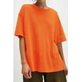 thumbnail image 3 of SMZ Womens Oversized T Shirts Summer Trendy Short Sleeve Crew Neck Tops Loose Fit Side Slit Tee, 3 of 3