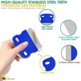thumbnail image 3 of 5 Pack Flea Lice Comb, Stainless Steel Dog Cat Grooming Combs with Rounded Teeth, Professional Pet Tear Stain Remover, Dematting Tool for Small, Medium & Large Pets, 3 of 5