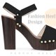 thumbnail image 4 of De mujer Plataforma Tacón Negro Tacones gruesos Sandalias 42, 4 of 6