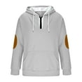 thumbnail image 4 of BiZtdJrK Quarter Zip Pullover Men Athletic Hoodie Long Sleeve Gym Workout Drawstring Sweatshirts Lightweight Oversized Tactical Sweatshirt, Gray, XXL, 4 of 8