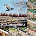 thumbnail image 3 of Hesxuno Bird Spikes Bird Deterrent Spikes for Small Birds Pigeon-Squirrel Raccoon Crow Cats Bird Defender-Spikes for Outside to Keep Birds Away, Plastic Fence Spikes 45cm, 3 of 3