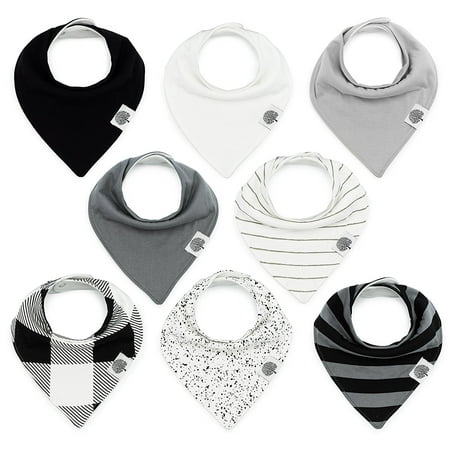 Baby Girl Pack - Parker Baby Bandana Drool Bibs - 8 Pack Baby Bibs for Boys, Girls, Unisex -