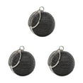 thumbnail image 1 of Youkk Style Déclaration Sac pour Femmes Frappant Rond Détail Boule de Cristal Élégant Sac Rond Noir Ensemble de 3, 1 of 6