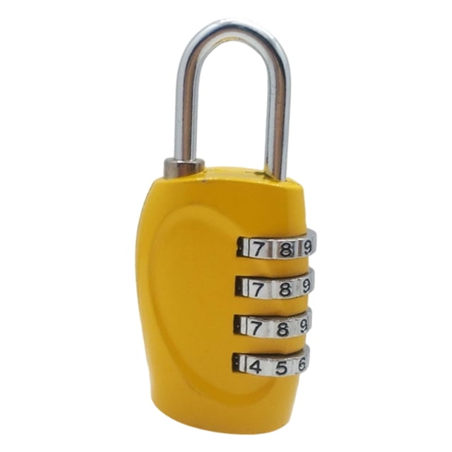 GZQJFMY Combination Lock 1 Pack 4 Digit Waterproof Locker Locks Secure Outdoor Padlock for Gym Lockers,Toolboxes,Gates,Fences,Storage,Sports Locker,Cabinets (Yellow)