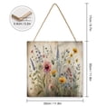 thumbnail image 2 of Flower Art Wild Flower Wooden Hanging Signs For Home Decor 12"x12" Square Rustic Wall Hanging Plaque Sign Farmhouse Wooden Wall Signs for Office Bedroom Living Room Housewarming Gift, 2 of 8